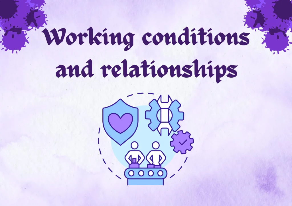 Working conditions and relationships